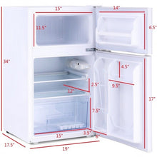 Load image into Gallery viewer, 3.2 cu ft. Compact Stainless Steel Refrigerator-White
