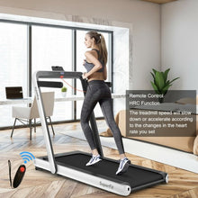 Load image into Gallery viewer, 4.75HP 2 In 1 Folding Treadmill with Remote APP Control-White
