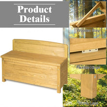 Load image into Gallery viewer, 16.5 Gallon Wood Storage Bench Deck Outdoor Seating 35.5&quot;-Yellow
