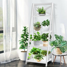 Load image into Gallery viewer, 4-Tier Wood Display Storage Bookshelf-White
