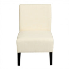 Load image into Gallery viewer, Armless Accent Chair  with Rubber Wood Legs -Beige

