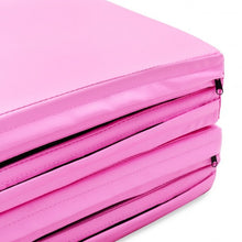 Load image into Gallery viewer, 4&#39; x 6&#39; x 2&quot; PU Thick Folding Panel Exercise Gymnastics Mat-Pink
