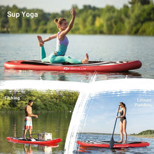 Load image into Gallery viewer, 10&#39; Inflatable Stand up Adjustable Fin Paddle Surfboard with Bag
