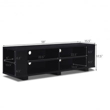 Load image into Gallery viewer, 59&quot; Console Storage Entertainment Media Wood TV Stand-Black

