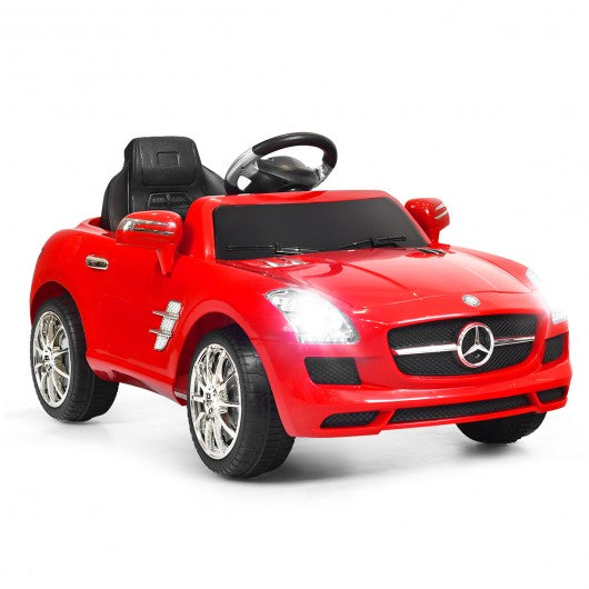 New Red Mercedes Benz sls r/c Mp3 Kids Ride on Car Electric Battery Toy-Red