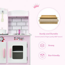 Load image into Gallery viewer, Kids Wooden Pretend Play Cooking Set with Sounds and Cookware Accessories
