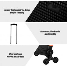 Load image into Gallery viewer, Costway Foldable Utility Cart for Travel and Shopping-Black
