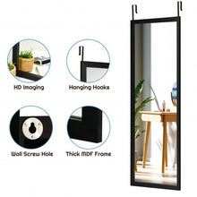 Load image into Gallery viewer, Wood Frame Full Length Hanging Mirror-Black
