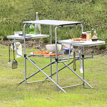 Load image into Gallery viewer, Foldable Outdoor BBQ Table Grilling Stand
