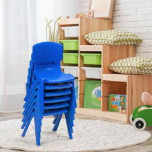 Load image into Gallery viewer, 6-pack Kids Plastic Stackable Classroom Chairs-Blue
