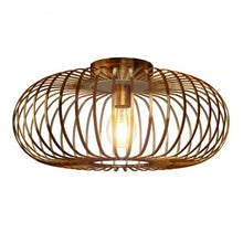 Load image into Gallery viewer, Antique Brass Metal Flush Mount Ceiling Pendant Light
