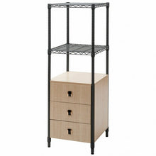 Load image into Gallery viewer, Freestanding Steel Frame Storage Tower with 3 Drawers Shelf
