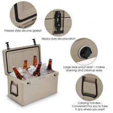 Load image into Gallery viewer, 64 Quart Heavy Duty Outdoor Insulated Fishing Hunting Ice Chest -Gray
