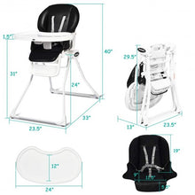 Load image into Gallery viewer, Space Saving Fold Baby High Chair-Black

