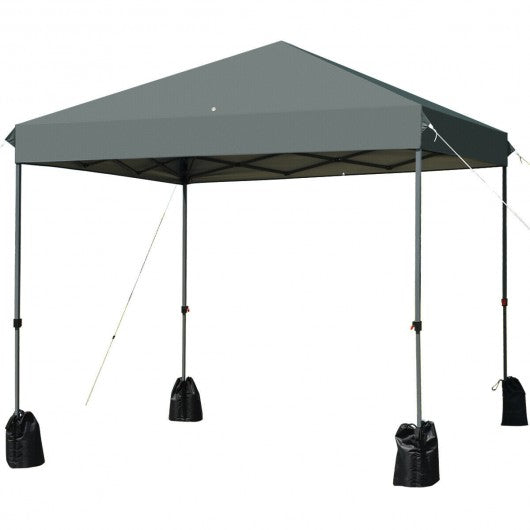 8�x8' Outdoor Pop up Canopy Tent  w/Roller Bag-Gray
