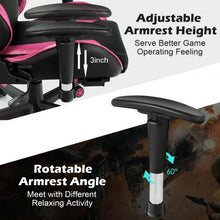 Load image into Gallery viewer, Massage Gaming Chair with Footrest-Pink
