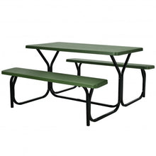 Load image into Gallery viewer, Picnic Table Bench Set for Outdoor Camping -Green

