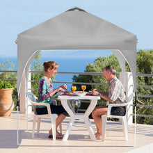 Load image into Gallery viewer, 6.6 x 6.6 FT Pop Up Height Adjustable Canopy Tent with Roller Bag-Gray
