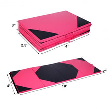 Load image into Gallery viewer, 4&#39; x 10&#39; x 2&quot; Thick Folding Panel Gymnastics Mat
