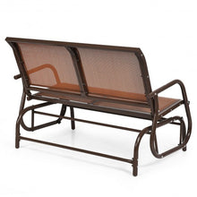Load image into Gallery viewer, Swing Glider Chair 48&quot; Loveseat Rocker Lounge Backyard-Brown
