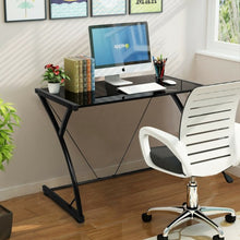 Load image into Gallery viewer, Glass Top Computer Desk Writing Study Workstation

