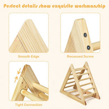 Load image into Gallery viewer, Wooden Climbing Pikler Triangle Ladder for Toddler Step Training

