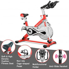 Load image into Gallery viewer, Stationary Silent Belt Adjustable Exercise Bike w/Phone Holder &amp; Electronic-RE
