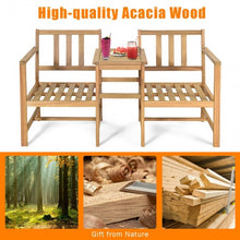 Load image into Gallery viewer, 3 PCS Solid Wood  Patio Table Chairs Set
