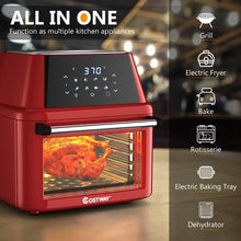 Load image into Gallery viewer, 19 QT Multi-functional Air Fryer Oven 1800W Dehydrator Rotisserie-Red
