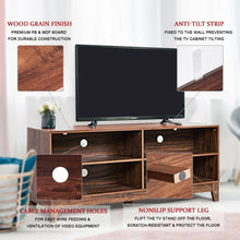 Load image into Gallery viewer, 58&quot; Modern Entertainment Media Center Wood TV Stand-Wood
