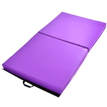 Load image into Gallery viewer, 6&#39; x 38&quot; x 4&#39;&#39; Purple Gymnastics Mat Two Folding Panel
