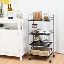 Load image into Gallery viewer, 4 Tiers Rolling Cart Storage Display Rack
