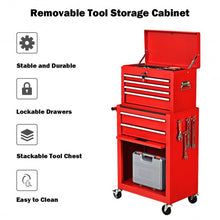 Load image into Gallery viewer, Rolling Cabinet Storage Chest Box Garage Toolbox Organizer-Red
