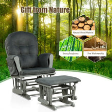 Load image into Gallery viewer, Baby Nursery Relax Rocker Rocking Chair Glider and Ottoman Set-Gray
