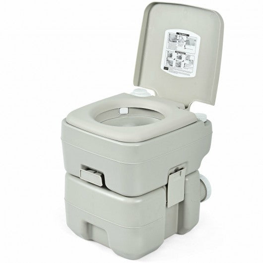 5.3 Gallon 20 L Portable Travel Toilet for Camping RV Indoor Outdoor