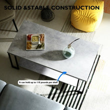 Load image into Gallery viewer, Accent Cocktail Table Coffee Table w/ Storage Shelf-Gray
