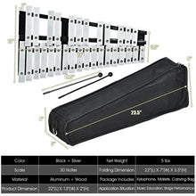 Load image into Gallery viewer, Foldable Aluminum Glockenspiel Xylophone 30 Note with Bag
