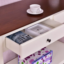 Load image into Gallery viewer, Entryway Wood Console Accent Table with Drawer and Shelf
