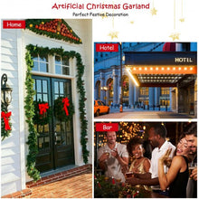 Load image into Gallery viewer, 9ft Pre-Lit Artificial Christmas Garland with LED Lights
