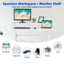 Load image into Gallery viewer, Standing Desk Crank Adjustable Sit to Stand Workstation -White
