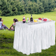 Load image into Gallery viewer, 4 Foot Plastic Party Ice Folding Table with Matching Skirt
