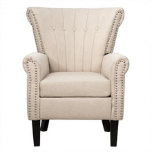 Load image into Gallery viewer, Modern Accent Tufted Upholstered Single Sofa-Beige
