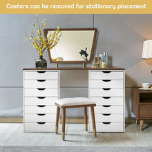 Load image into Gallery viewer, 7-Drawer Chest Storage Dresser Floor Cabinet Organizer with Wheels
