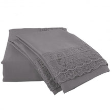 Load image into Gallery viewer, Twin Size 4 Pieces Bed Sheet Set-Gray
