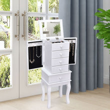 Load image into Gallery viewer, Wood Freestanding Armoire Storage Jewelry Cabinet
