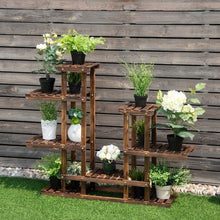 Load image into Gallery viewer, 6 Tier Wooden Shelf Storage Plant Rack Stand
