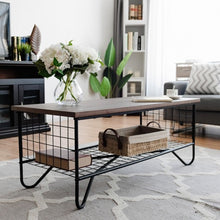 Load image into Gallery viewer, Coffee Accent Cocktail Sofa Side Table Solid Metal Frame
