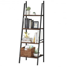 Load image into Gallery viewer, 4 Tier Bookcase Metal Frame Bookshelf Storage Plant Stand
