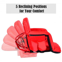 Load image into Gallery viewer, Stadium Seat Portable Chair with Backs and Padded Cushion-Red
