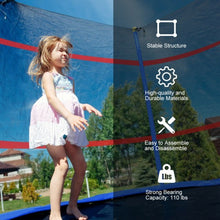 Load image into Gallery viewer, 55&quot; Youth Jumping Round Trampoline with Safety Pad Enclosure-Blue
